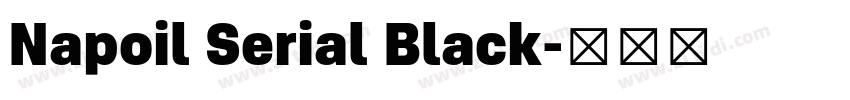 Napoil Serial Black字体转换 Napoil Serial Black字体转换